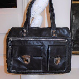Perlina Leather Computer Office Work Bag Shop Tote